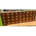 A 20th cent bank of drawers