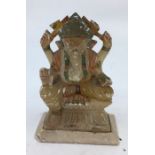An Indian carved soapstone figure of Ganesh. H:9.5cm