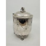 A 19th century silver plated biscuit barrel, by Richard Hodd & William Linley, Sheffield, having