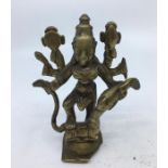 An Indian bronze figure of a deity. H:12cm