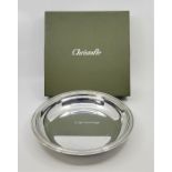 A Christofle "Malmaison" silver plated circular vegetable serving dish, impressed marks to