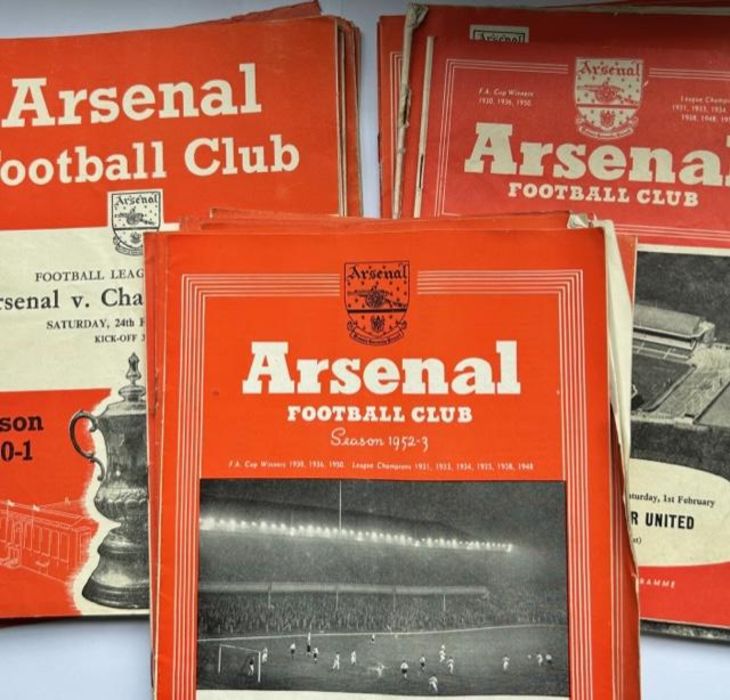 A large collection of Arsenal interest 1952-1953 season football programes