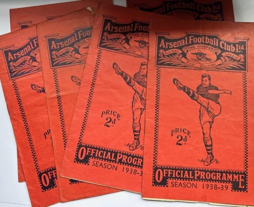 A collection of Pre War interests Arsenal football programmes 1938 Season (6) Further images added