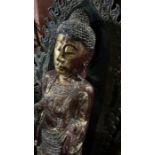 A large gilt buddha over 1m height