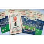 A large qty of England international football programmes 1950s