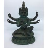 A Chinese bronze figure of a deity. H:26.6cm