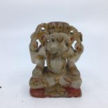An Indian carved soapstone figure of Ganesh H:8.9cm