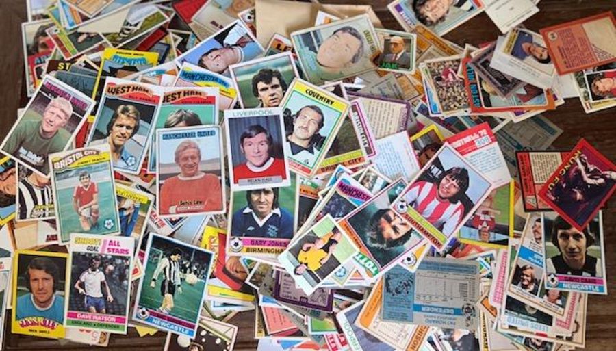 Football interest , around 2000 vintage football cards 1960-1970 period