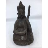 A Sino-Tibetan bronze figure of a deity. H:11.3cm