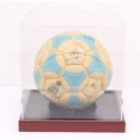 Football. Diego Maradona. A signed football, signed by the players of FC Barcelona who played in the