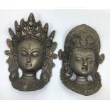 Two Sino-Tibetan white metal figures (2)