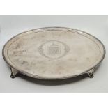 A large George III silver oval salver, by Crispin Fuller, London 1795, in the neo-classical style,