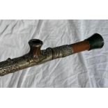 A Sino Tibetan Jade mounted opium pipe