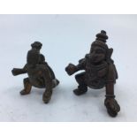 Collection of two small Indian bronze figures. H:6.5cm (tallest)