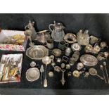 a large selection of Silver plated and Silver coloured metal items.