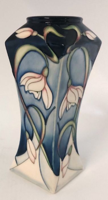 A Trial 4 sided  " Snow Bells " vase, it is decorated with pale white headed snow bell flower - Image 3 of 5