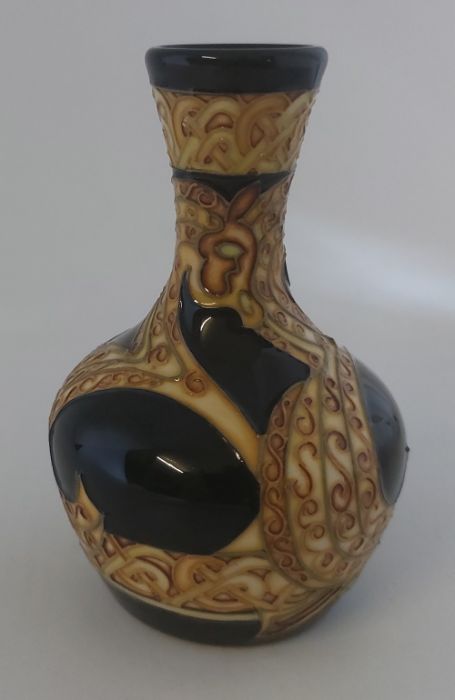 A small boxed trial Land horse Moorcroft vase  C2010. it is decorated in an abstract way with - Image 3 of 5