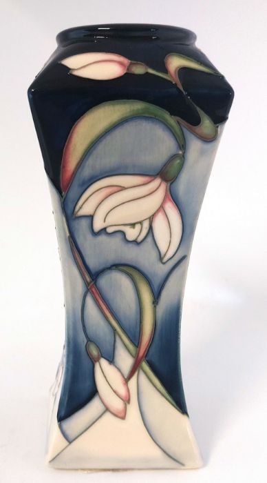 A Trial 4 sided  " Snow Bells " vase, it is decorated with pale white headed snow bell flower - Image 2 of 5