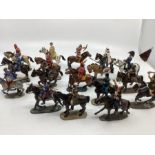 Del Prado Cavalry weighty metal figures on horse back , historical regimental and others( large