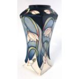 A Trial 4 sided  " Snow Bells " vase, it is decorated with pale white headed snow bell flower