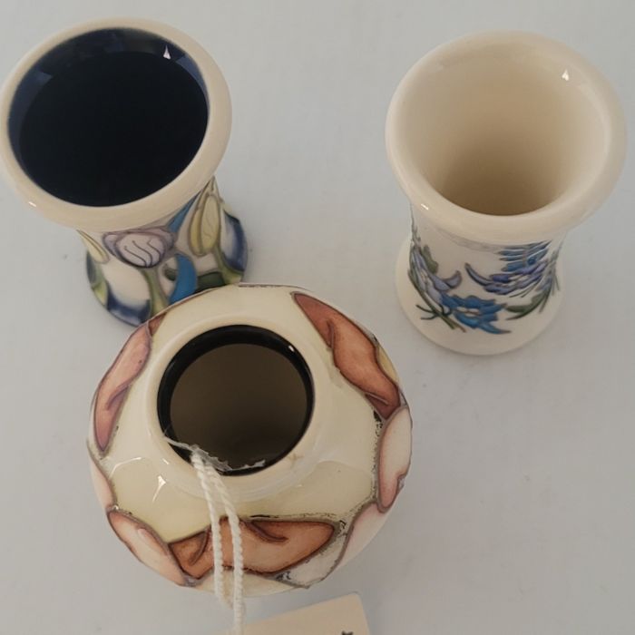 3 boxed miniature Moorcroft vases , to include Months September 2021 field fungi , July 2020 - Image 3 of 4