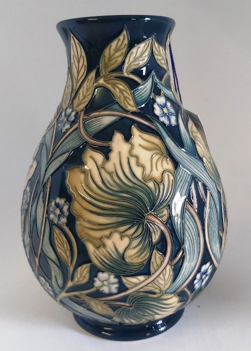A boxed Master, Pimpernel Perfection Vase. Decorated with leaves and flowers in greens and blues, - Image 2 of 5