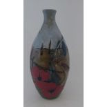 A  boxed trial Moorcroft vase Titled " Lest We Forget " C2013. it is decorated with red poppies