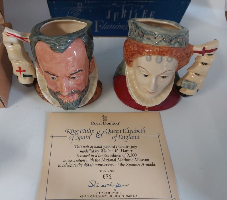 A small group of ceramics to include Royal Doulton Character jugs, to include Santa clause, Old King - Image 3 of 6