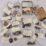 A collection of coins to include Victorian florins, George III crowns and a tin of French coins  and