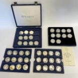 A collection of silver and other crowns (44 in total) to include a 2006 silver Britannia coin ,