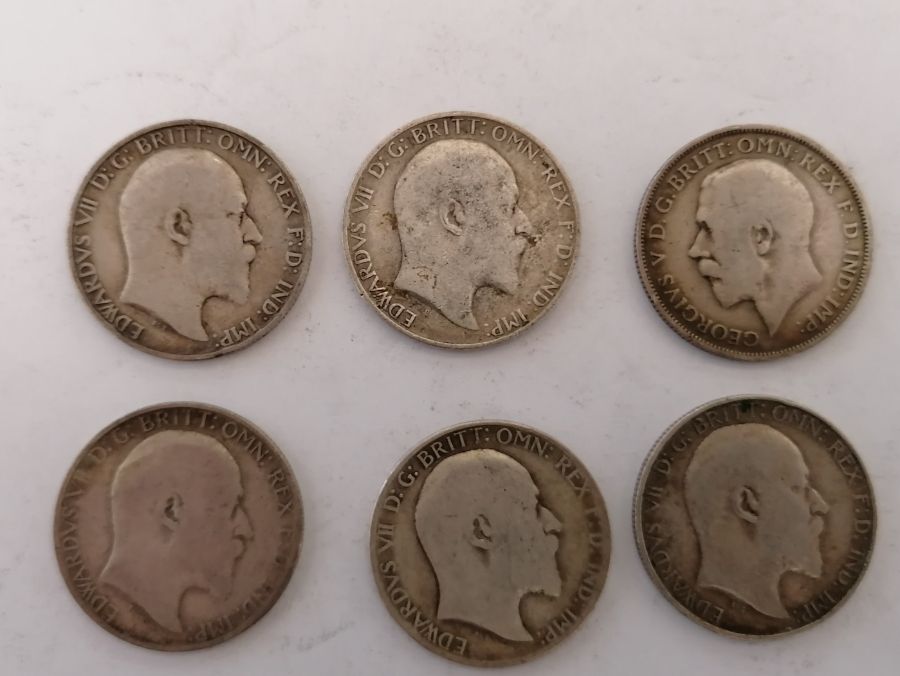A collection of coins to include Victorian florins, George III crowns and a tin of French coins  and - Image 21 of 36