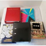 A collection of various coins including 2012 Olympic 50p collection and some silver proof coins