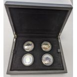 ***AWAY***Royal mint silver proof four coin collection. Cliffs and mountains.