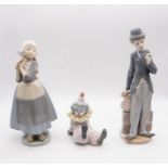 Lladro - a Daisa 1990 figure of a young lady, a Daisa 1984 figure of a gentleman (chip to hand)