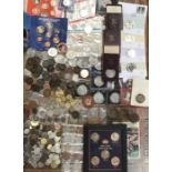Large Collection of British and World Coins including First Day Coin & Stamp Covers, three 1951