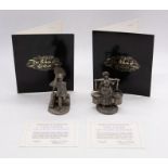 A collection of pewter figures "The Cries of London" by Franklin Mint with certificates (12 items)