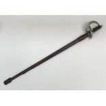 An 1897 pattern infantry officers sword by Fenton Brothers Ltd, Sheffield. Pierced nickel plated