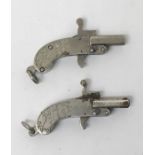 An unusual pair of miniature Berloque percussion pistols, likely of Austrian manufacture from the