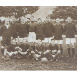 Arsenal: A framed and glazed black and white photograph of the Arsenal team, believed to have been