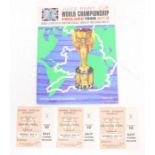 World Cup: A 1966 World Cup Souvenir Brochure, together with three 1966 World Cup used tickets for