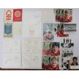 Nottingham Forest: A collection of five signed Nottingham Forest Christmas cards, together with a