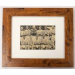 Manchester City: A framed and glazed 1960-61 Manchester City team photograph, signed by all eleven