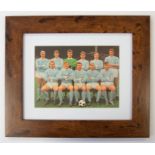 Manchester City: A framed and glazed 1964-65 Manchester City team photograph, signed by eight