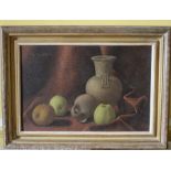 John Armstrong A.R.A. (1893-1973)  Still life with Pots, Apples and Oranges, signed and dated