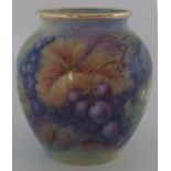 A Moorcroft Museum piece C1998, in the grapevine pattern, Decorated free hand, enamel vase made with