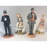 A collection of Royal Doulton figures , The Goose Girl HN2419, cert 817 , boxed,  Country Love