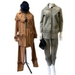 Vintage stage costumes for Calamity Jane, 1 in suede and another in suedette plus hats (2)