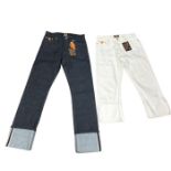 Two pairs of covetable 1990s jeans, still with their original tags from Wild & lethal trash from