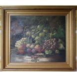 F. Alexander Still life with fruit, signed lower right, oil on canvas, 54cm x 64.5cm