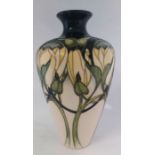 A Trial " Yellow Bird Parrot " vase, it is decorated with pale yellow and white headed flower